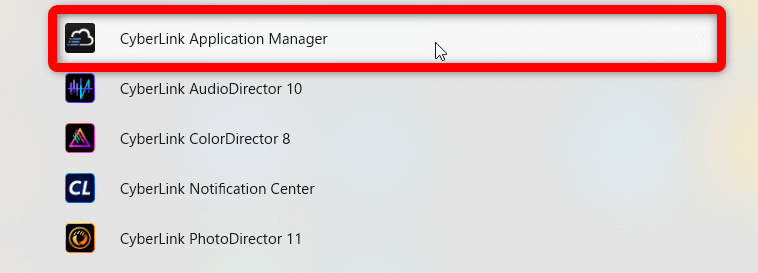CyberLink Application Manager