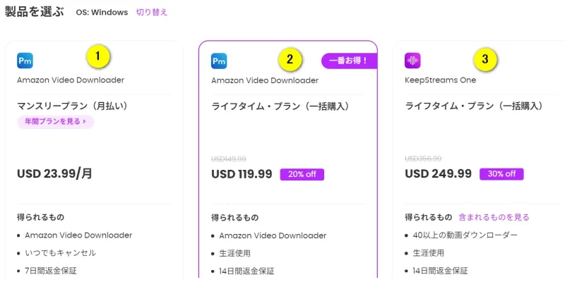 KeepStreamsの料金