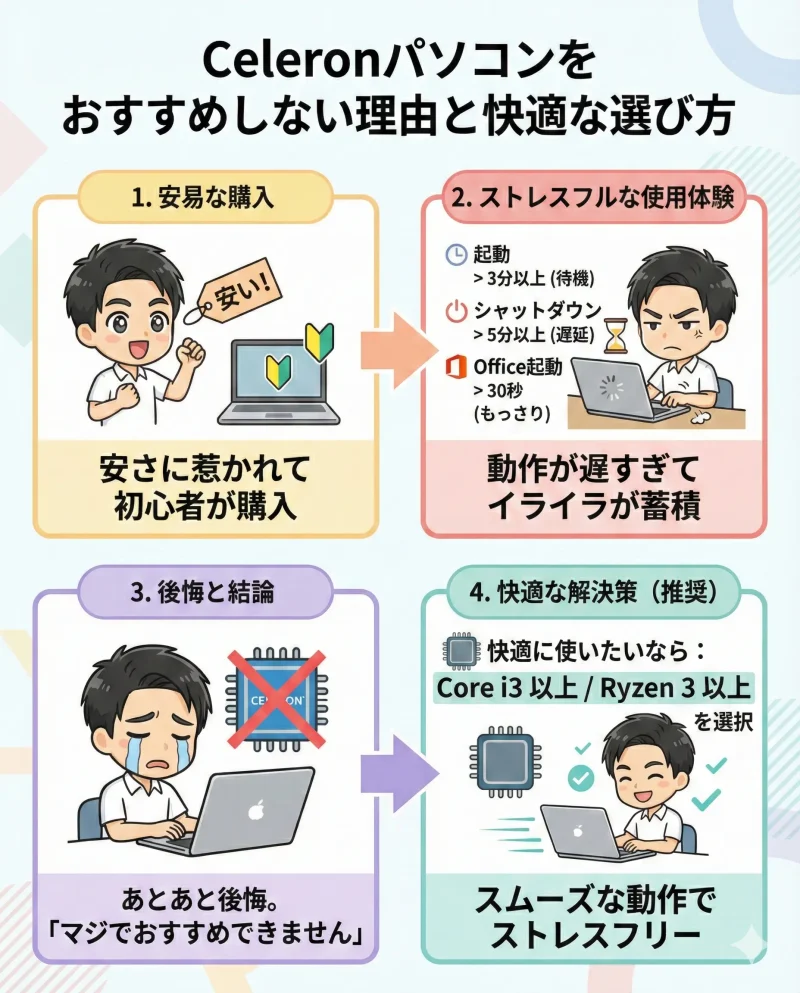 Celeronはやめとけ