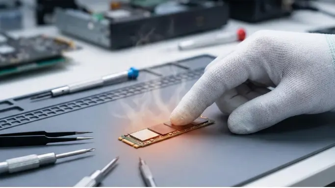 メモリが発熱している