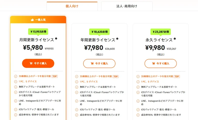 UltDataの料金表
